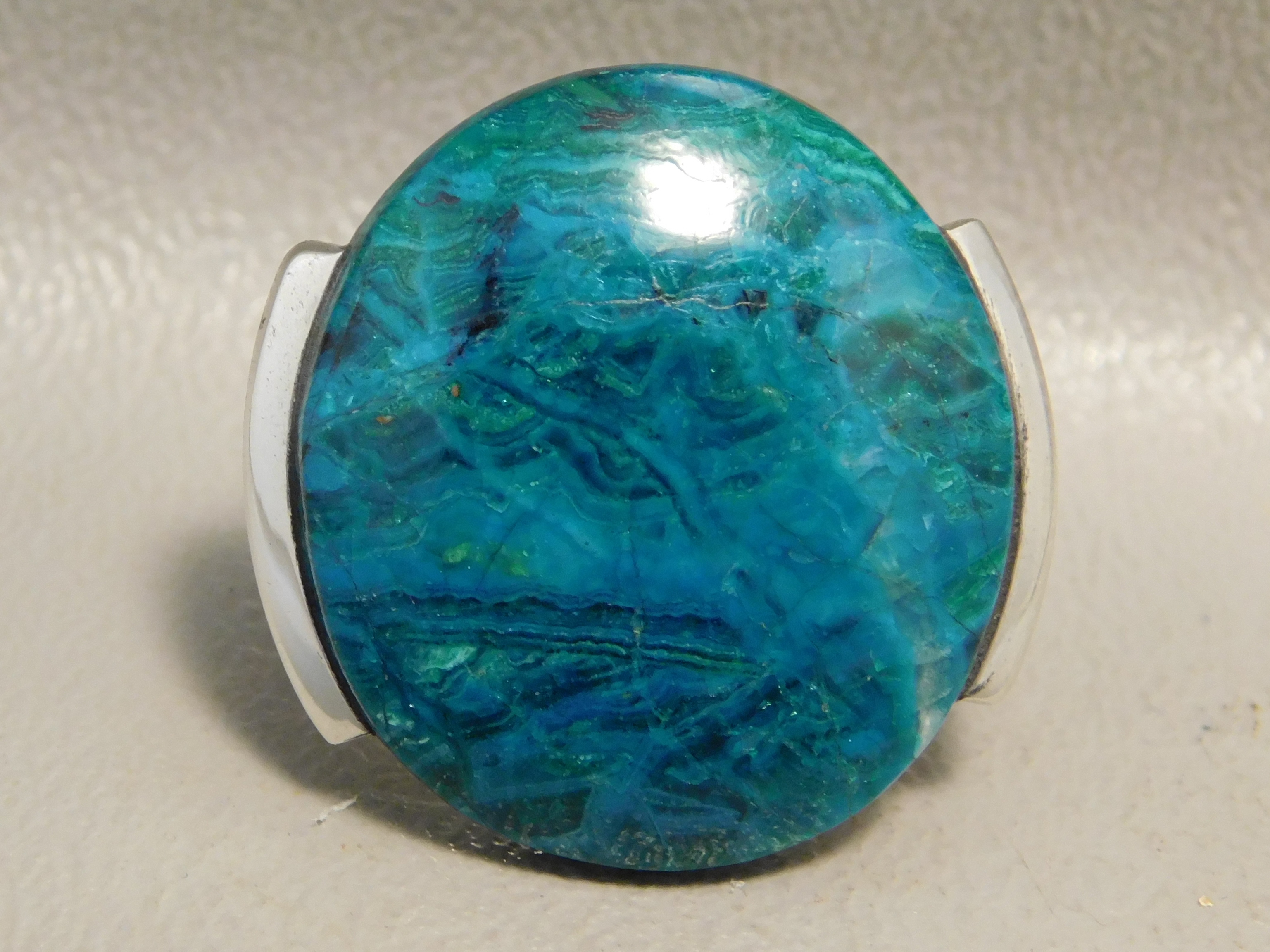 Chrysocolla Cabochon cleaned