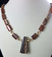 Petrified Sycamore Wood Bead Pendant